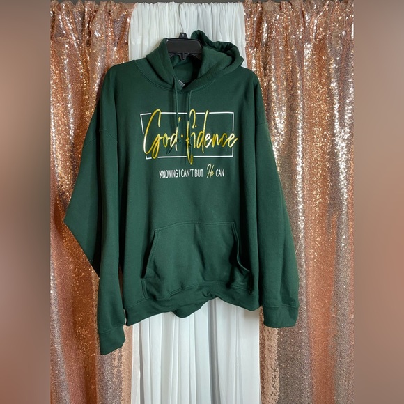 Forest Green God•Fidence hoodie - Picture 2 of 4